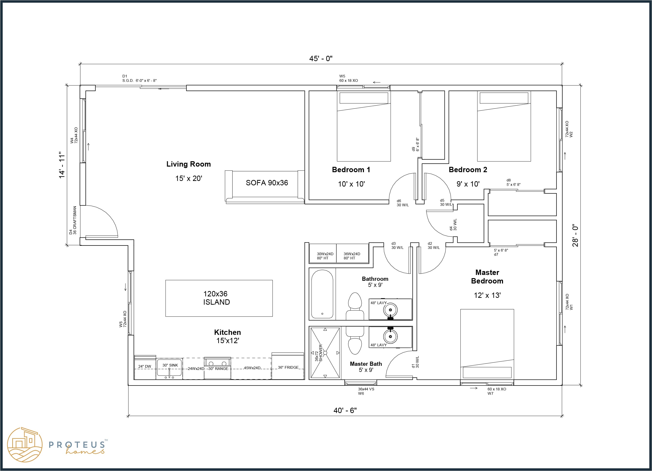 2 Bedroom Adu Floor Plans 1200 Sq Ft